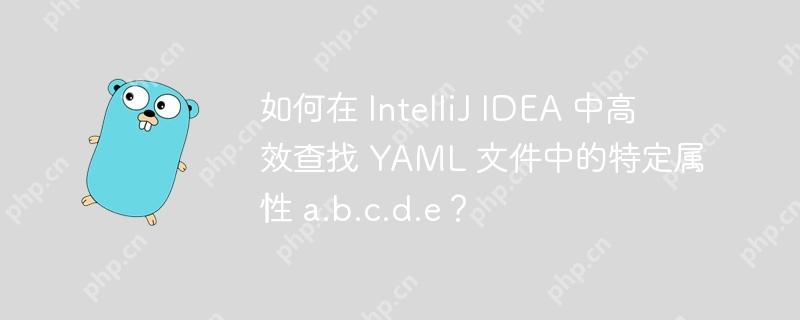 如何在 IntelliJ IDEA 中高效查找 YAML 文件中的特定属性 a.b.c.d.e?