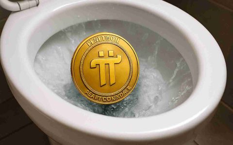 PI硬币（PIUSDT）在1小时图表上显示看跌旗图案
