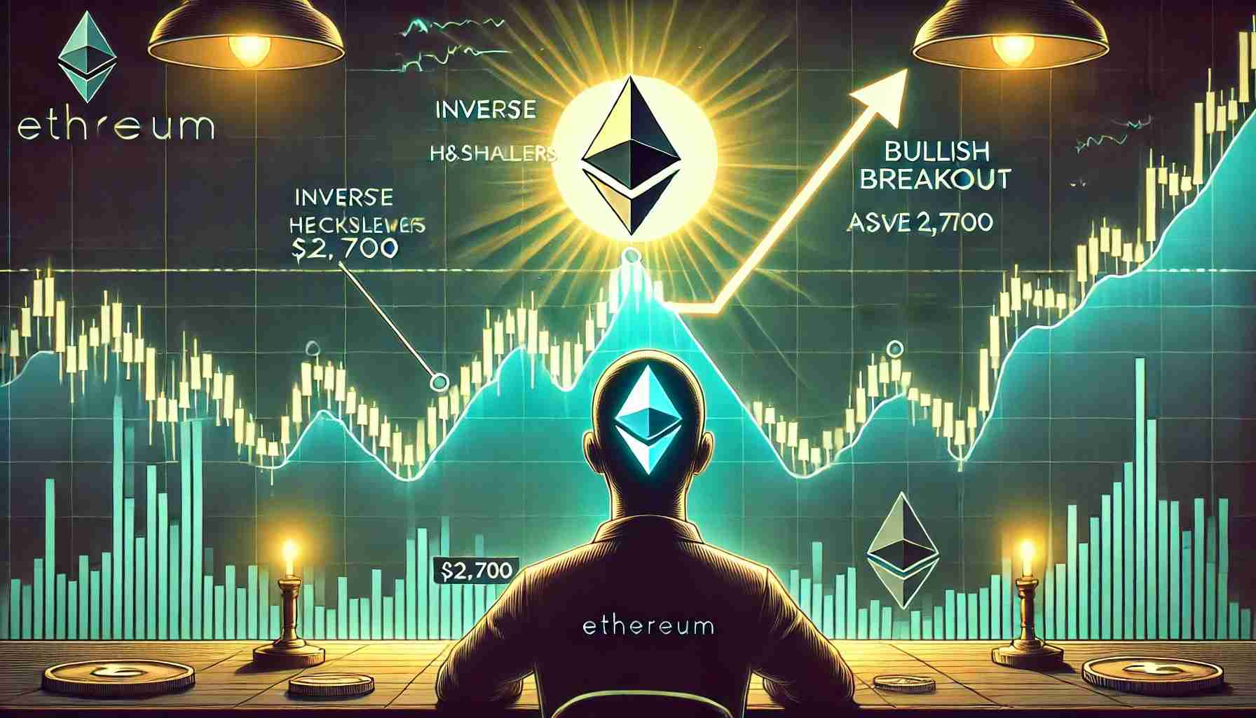 以太坊(ETH)合并以上$ 2500,逆向头和肩膀的样式出现