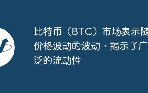 比特币（BTC）市场表示随着价格波动的波动，揭示了广泛的流动性