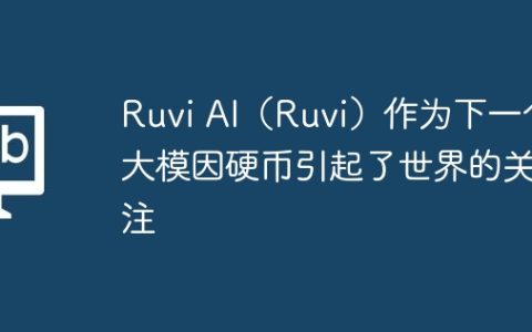 Ruvi AI（Ruvi）作为下一个大模因硬币引起了世界的关注