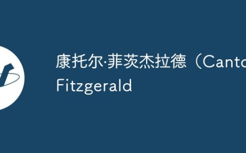 康托尔·菲茨杰拉德（Cantor Fitzgerald