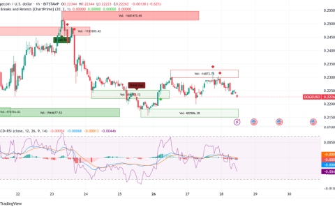 Dogecoin（Doge）面对关键支持测试：技术指标闪存混合信号