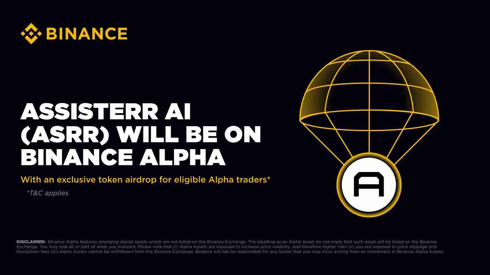 Binance Alpha将重点介绍其最新项目Assisterr(ASRR),这是AI驱动的分散平台