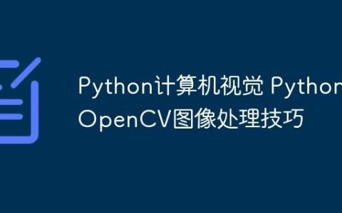Python计算机视觉 Python OpenCV图像处理技巧