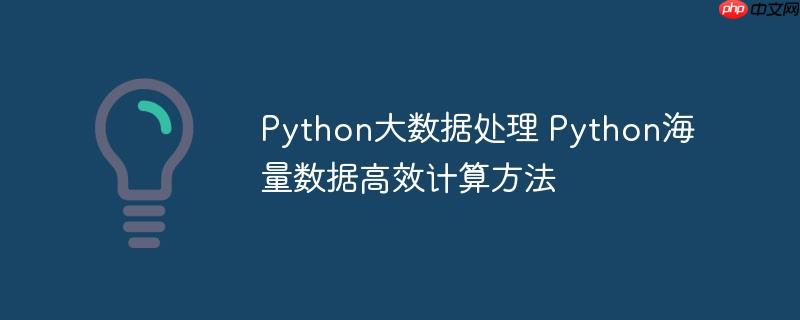 Python大数据处理 Python海量数据高效计算方法