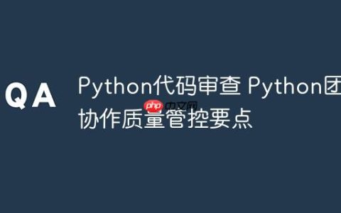 Python代码审查 Python团队协作质量管控要点