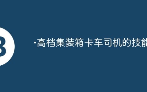 •高档集装箱卡车司机的技能