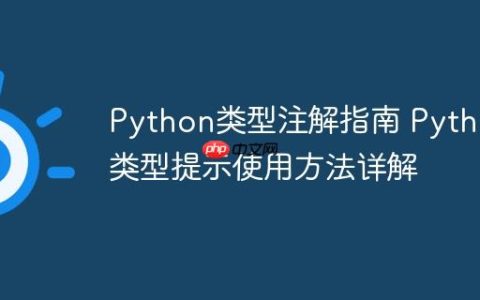 Python类型注解指南 Python类型提示使用方法详解