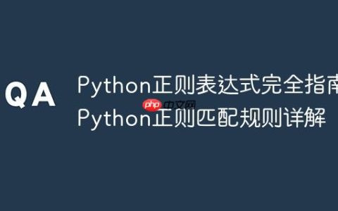 Python正则表达式完全指南 Python正则匹配规则详解