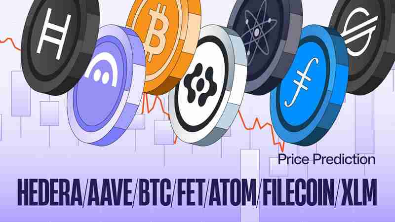 6/09价格预测:BTC、HBAR、AAVE、FET、ATOM、FIL和XLM代币