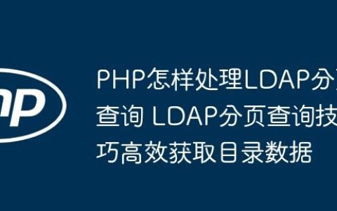 PHP怎样处理LDAP分页查询 LDAP分页查询技巧高效获取目录数据