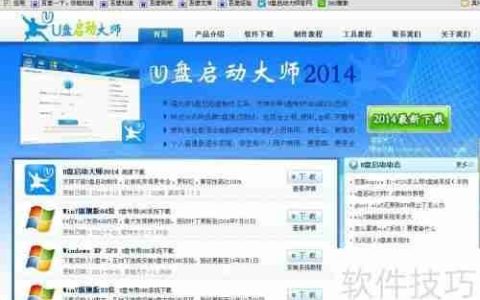 U盘启动大师助力电脑磁盘分区管理