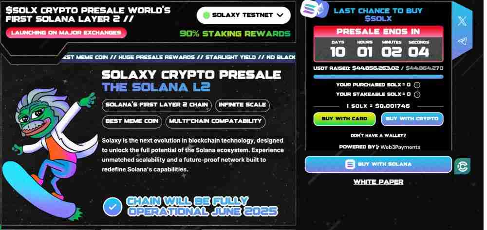 什么是Solaxy?$SOLX代币、路线图及投资潜力分析