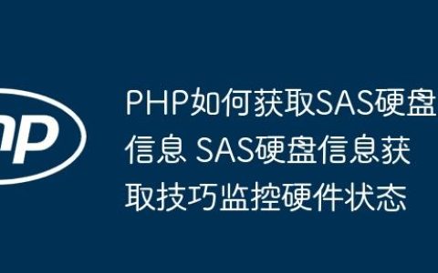 PHP如何获取SAS硬盘信息 SAS硬盘信息获取技巧监控硬件状态