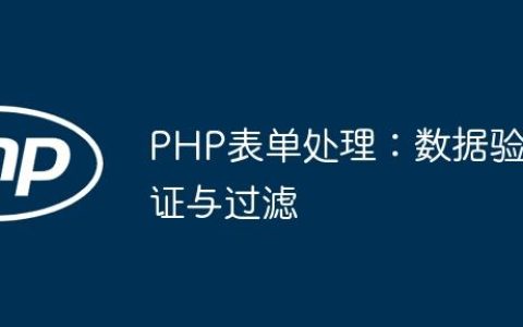 PHP表单处理：数据验证与过滤