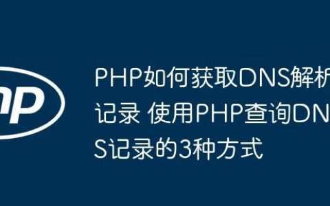 PHP如何获取DNS解析记录 使用PHP查询DNS记录的3种方式