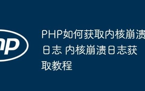 PHP如何获取内核崩溃日志 内核崩溃日志获取教程