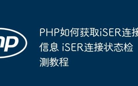 PHP如何获取iSER连接信息 iSER连接状态检测教程