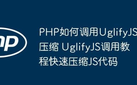 PHP如何调用UglifyJS压缩 UglifyJS调用教程快速压缩JS代码