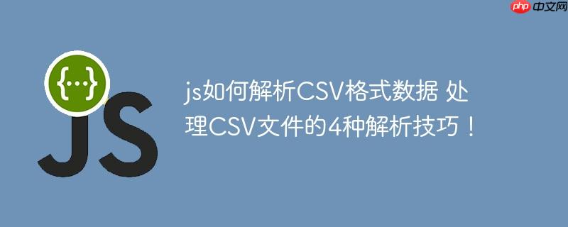 js如何解析CSV格式数据 处理CSV文件的4种解析技巧!