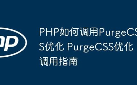PHP如何调用PurgeCSS优化 PurgeCSS优化调用指南