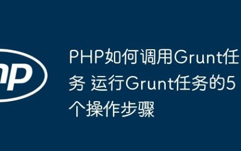 PHP如何调用Grunt任务 运行Grunt任务的5个操作步骤