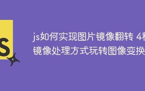 js如何实现图片镜像翻转 4种镜像处理方式玩转图像变换