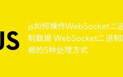js如何操作WebSocket二进制数据 WebSocket二进制数据的5种处理方式