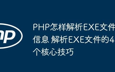 PHP怎样解析EXE文件信息 解析EXE文件的4个核心技巧