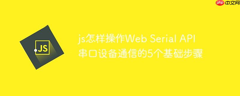 js怎样操作Web Serial API 串口设备通信的5个基础步骤