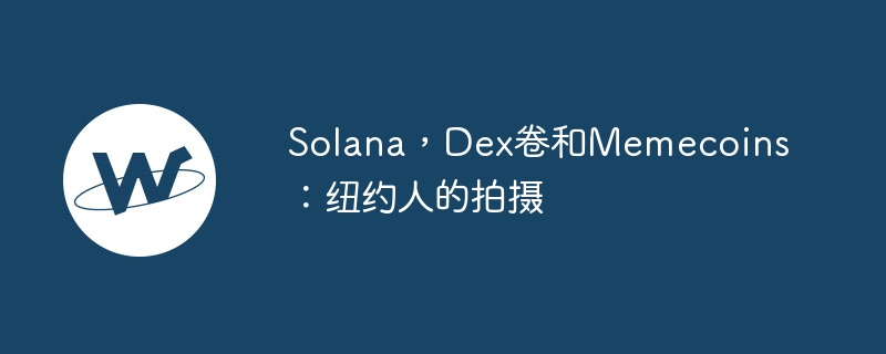 solana,dex卷和memecoins:纽约人的拍摄