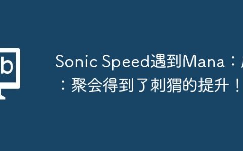 Sonic Speed遇到Mana：魔术：聚会得到了刺猬的提升！