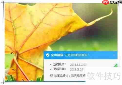 金山词霸网络错误怎么办:快速解决方法