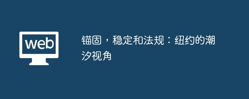 锚固,稳定和法规:纽约的潮汐视角