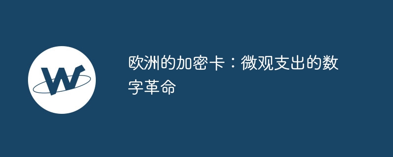 欧洲的加密卡:微观支出的数字革命