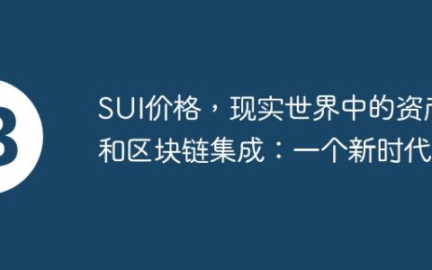 SUI价格，现实世界中的资产和区块链集成：一个新时代？