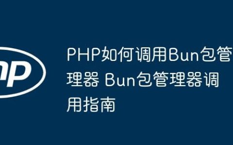 PHP如何调用Bun包管理器 Bun包管理器调用指南