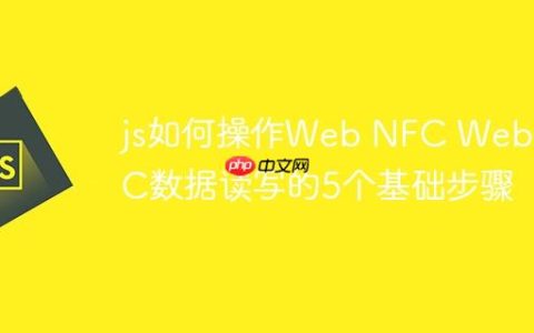 js如何操作Web NFC Web NFC数据读写的5个基础步骤