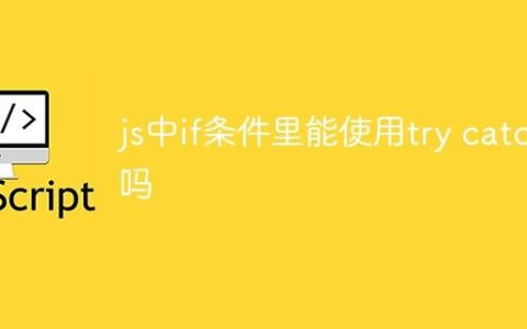 js中if条件里能使用try catch吗