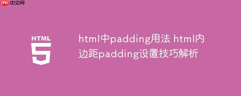 html中padding用法 html内边距padding设置技巧解析
