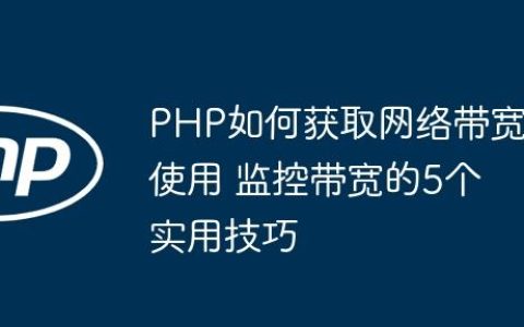 PHP如何获取网络带宽使用 监控带宽的5个实用技巧