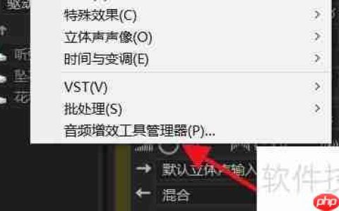 Audition音频增效工具管理器使用指南