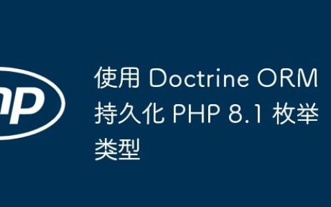 使用 Doctrine ORM 持久化 PHP 8.1 枚举类型