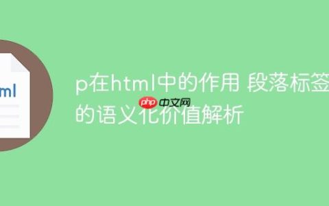 p在html中的作用 段落标签p的语义化价值解析