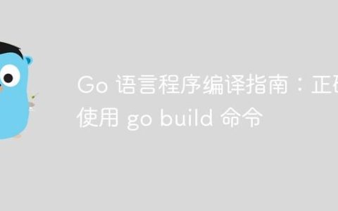 Go 语言程序编译指南：正确使用 go build 命令