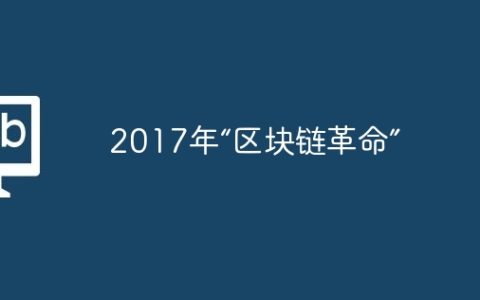 2017年“区块链革命”