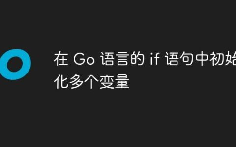 在 Go 语言的 if 语句中初始化多个变量