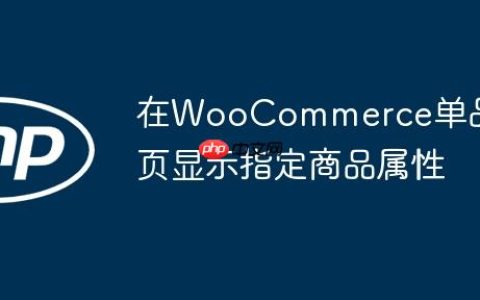 在WooCommerce单品页显示指定商品属性