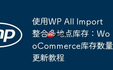 使用WP All Import整合多地点库存：WooCommerce库存数量更新教程